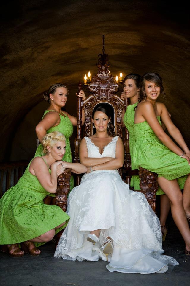 hollister lime wedding bride and bridal party
